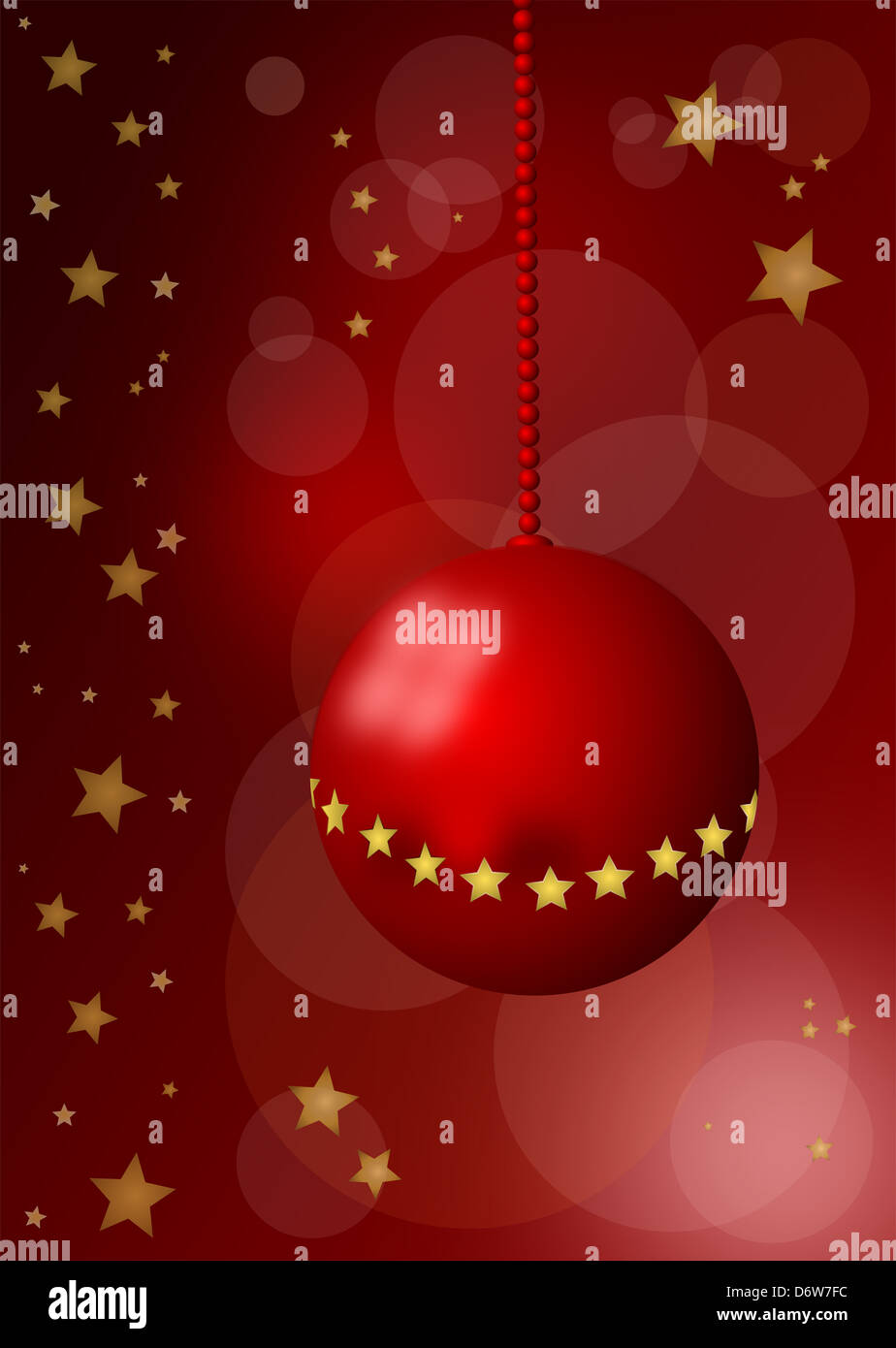 Merry Christmas Elegant Christmas Background Red Bauble Stock Photo Alamy