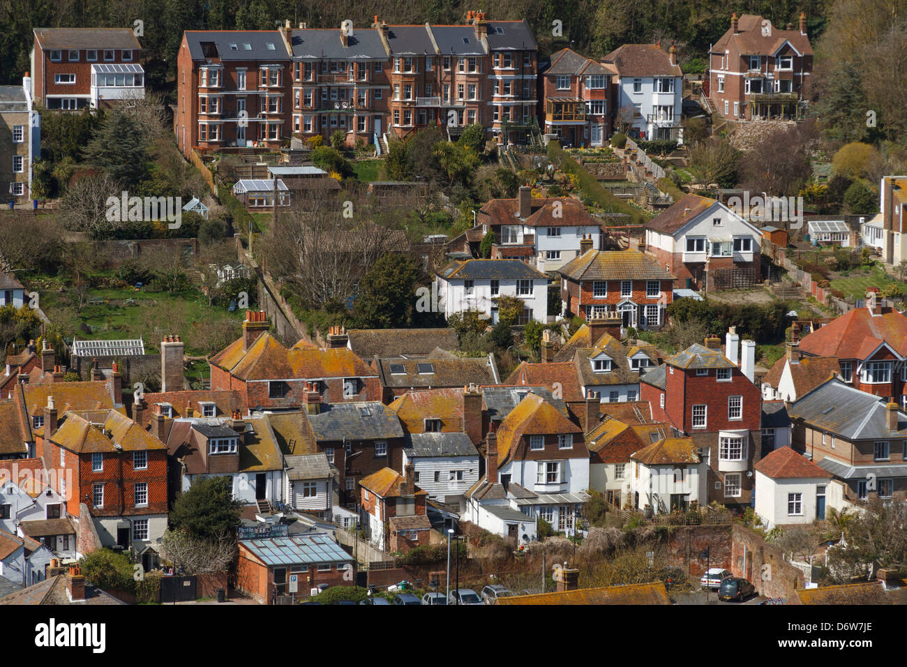 The seaside town of Hastings, East Sussex, England Stock Photo Alamy