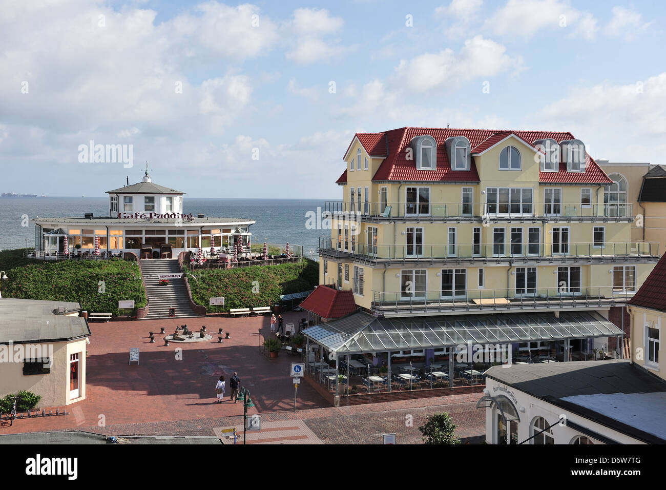 Wangerooge Germany Cafe Pudding At The Zedeliusstrasse Stock