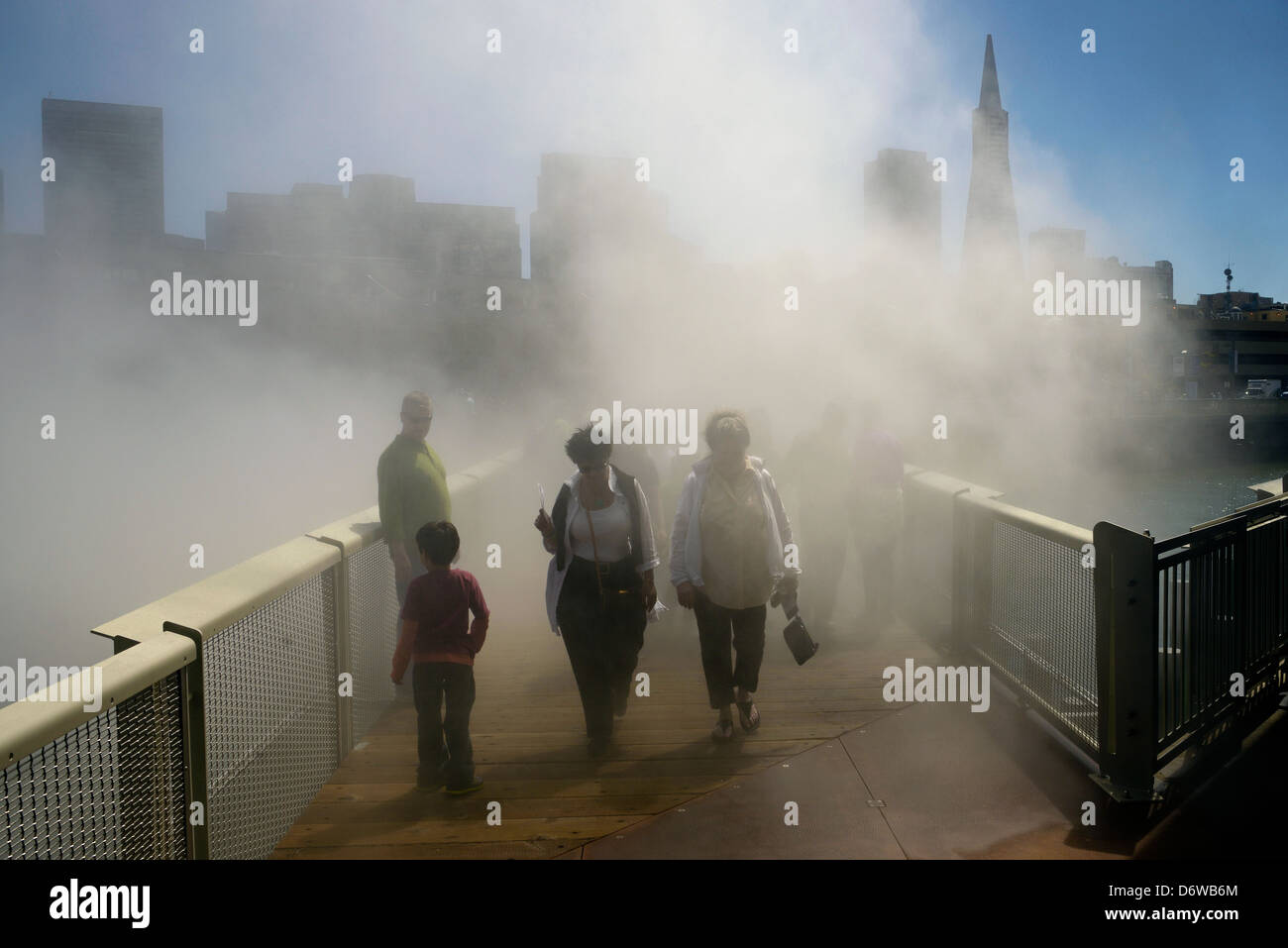 san francisco exploratorium fog bridge Stock Photo