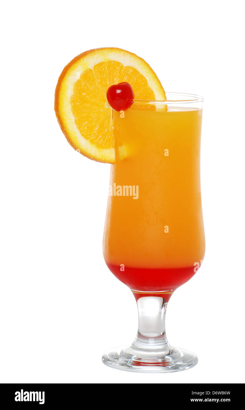 Isolated tequila sunrise Stock Photo Alamy