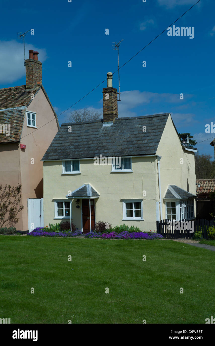 Kimbolton Town, Cambridgeshire, England, April 2013. Colourfull Houses