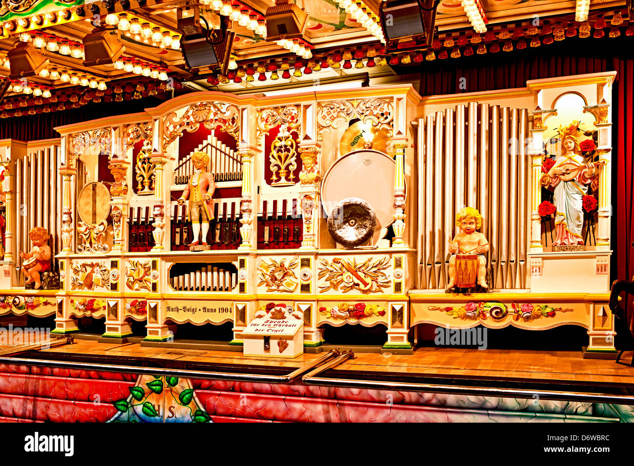 Organ at a historic fun fair in Germany Stock Photo