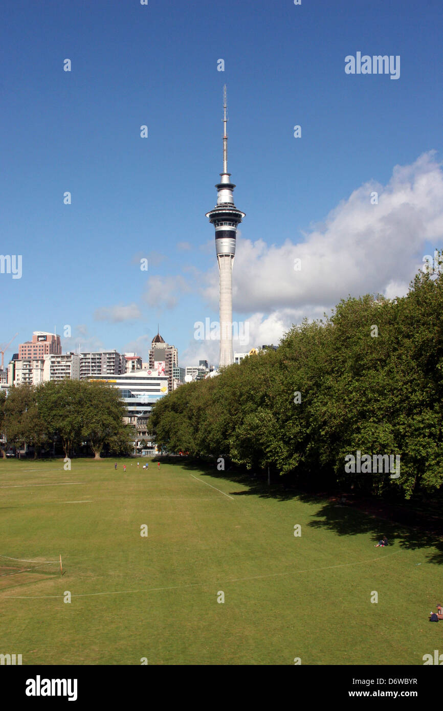 New Zaeland, Auckland City, View of Sky Tower Stock Photo
