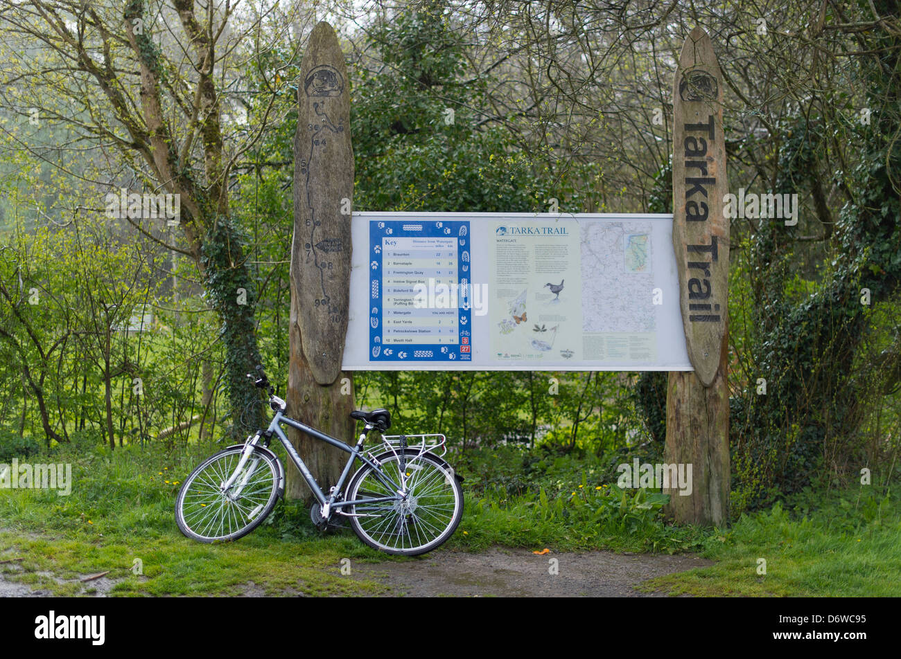 The Tarka Trail, in North Devon, between Torrington and East Yard. Stock Photo