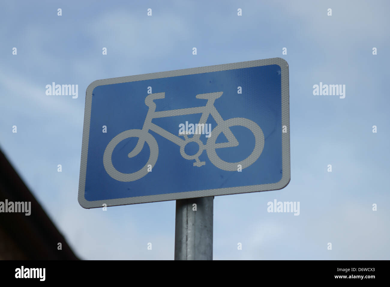Luftcycle Sign bicycle sign bike london clouds clear sky metal Stock Photo - Alamy