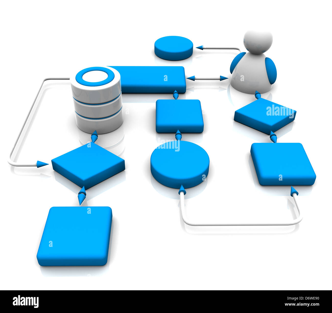 3d illustration of network Stock Photo