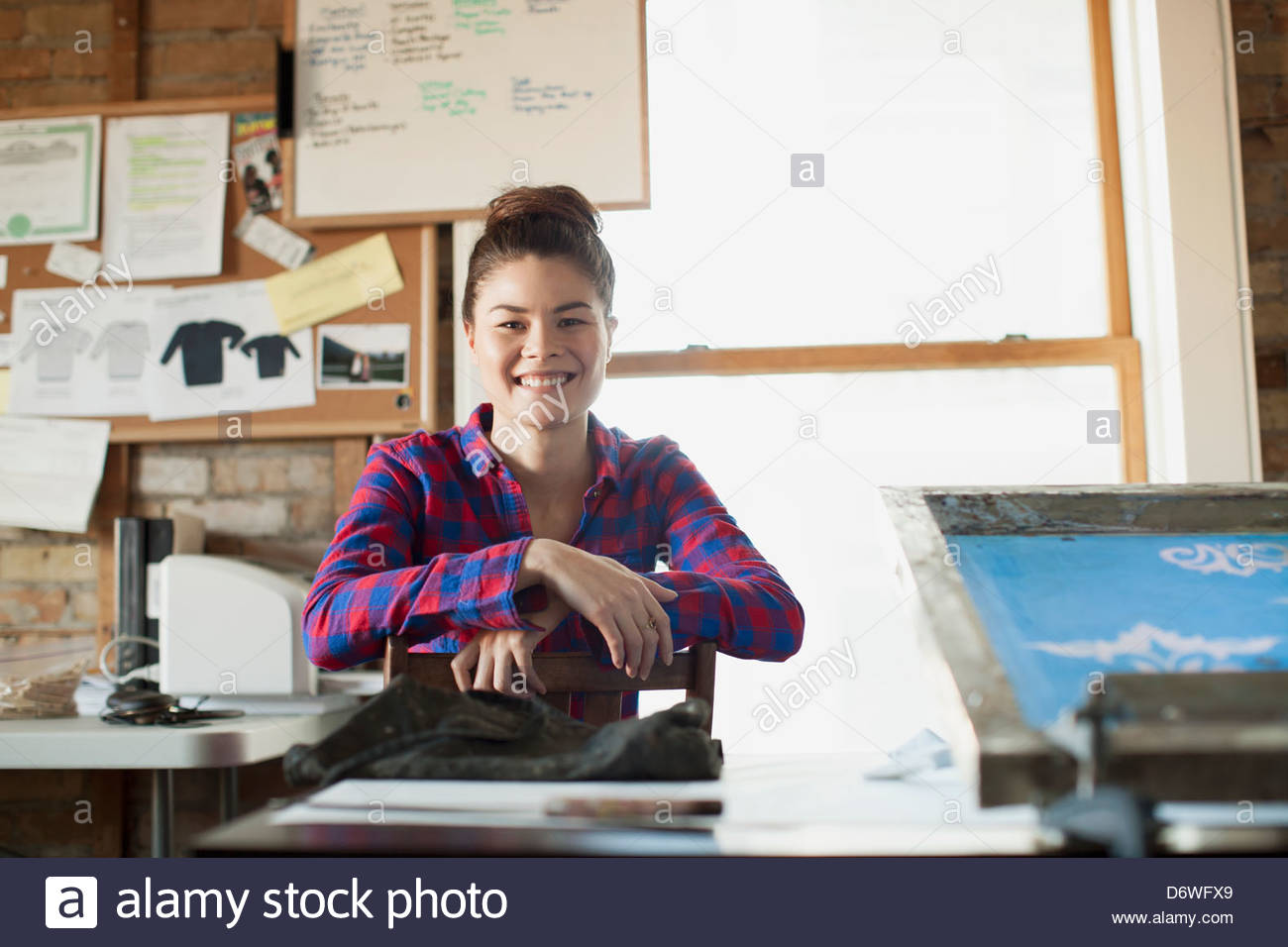 Portrait of female design professional smiling Stock Photo