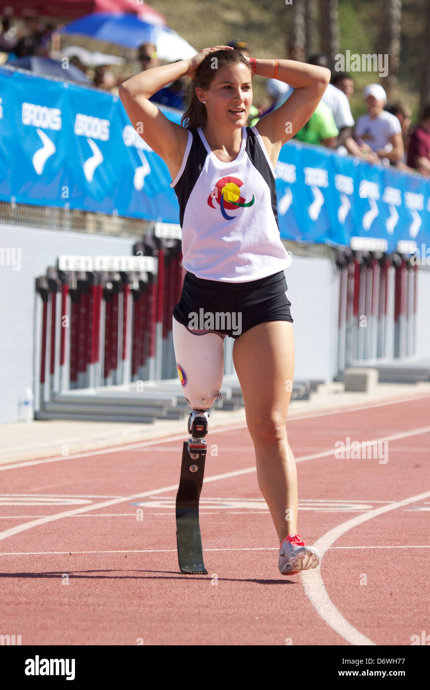 Lacey Henderson paralympian  runner Stock Photo