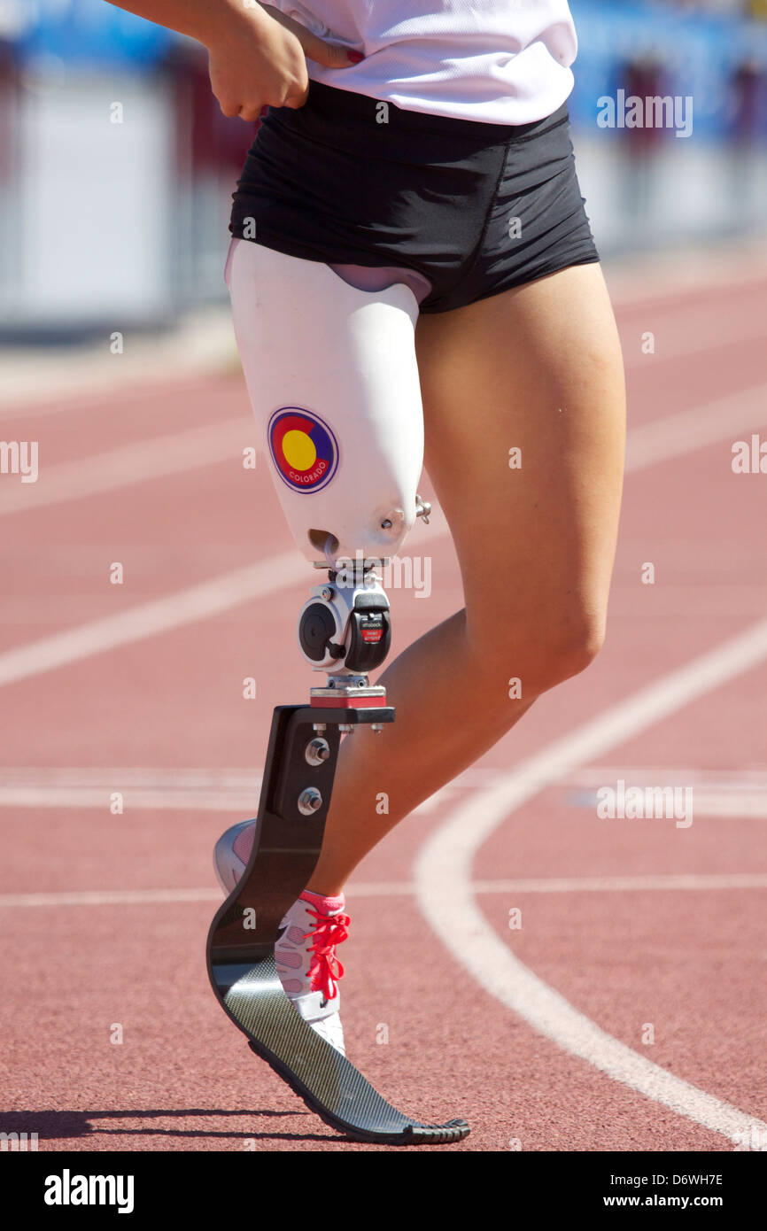 Lacey Henderson paralympian  runner Stock Photo