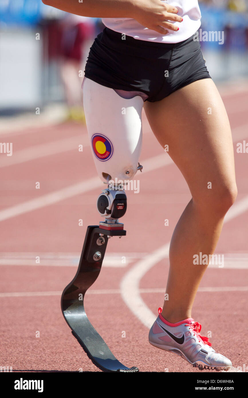 American Lacey Henderson paralympian  runner Stock Photo