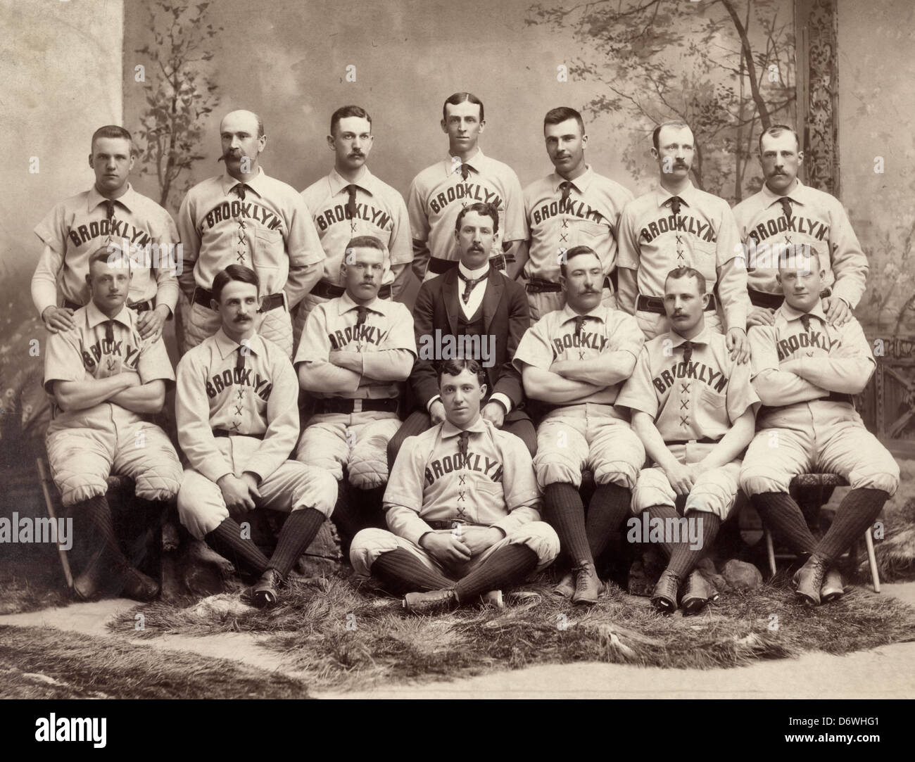 Brooklyn Bridegrooms  baseball team 1889 Stock Photo
