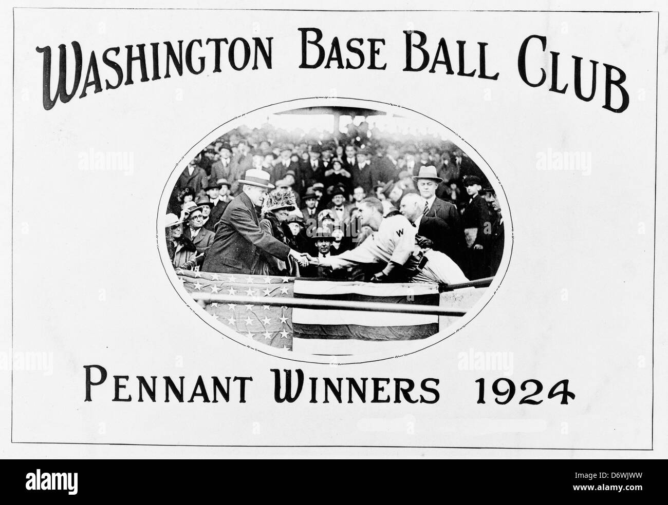 Washington Base Ball Club Pennant Winners 1924 - banner Stock Photo