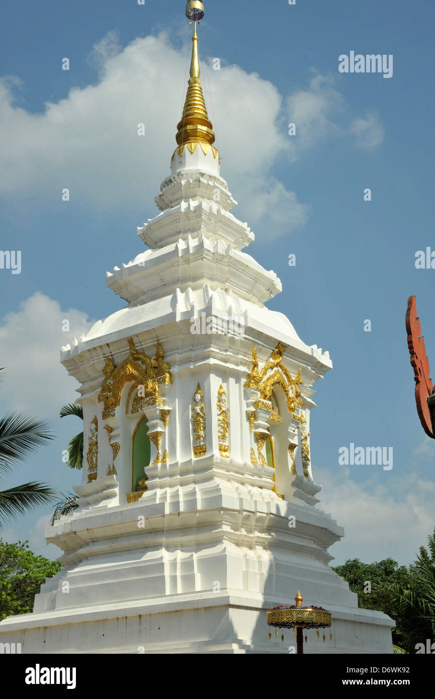 Thailand, Nan, Wat Hua Khuang, Lanna Northern style Buddhist Monastery Stock Photo