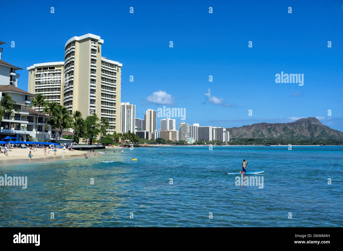 Surfer at waikiki beach hi-res stock photography and images - Alamy