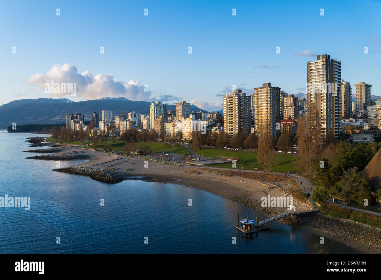 Sunset Beach, English Bay and West End, Vancouver, British Columbia, Canada Stock Photo
