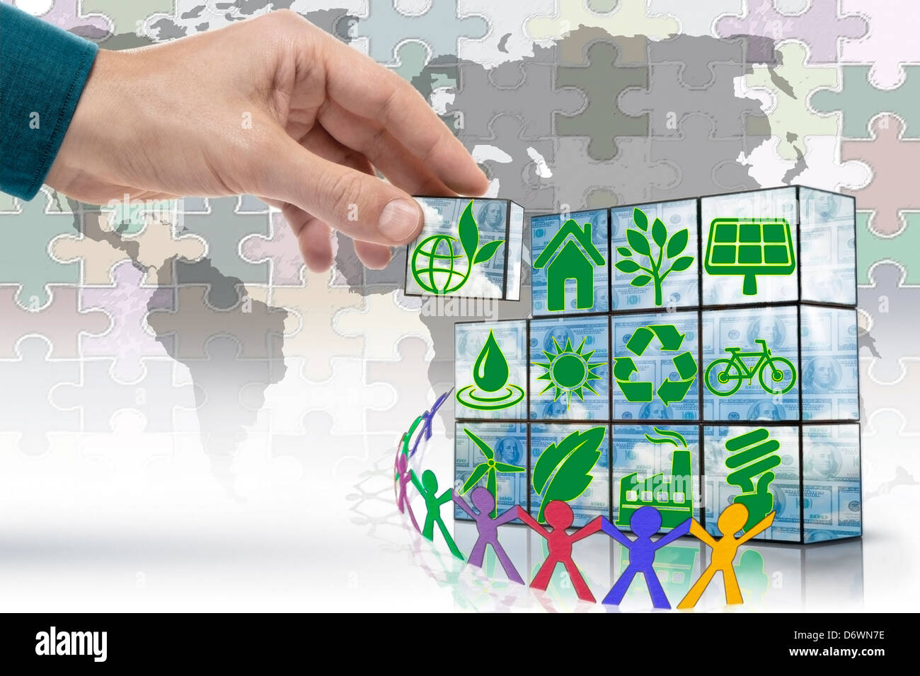 Block Game, Alternative Energy, Concept Stock Photo Alamy