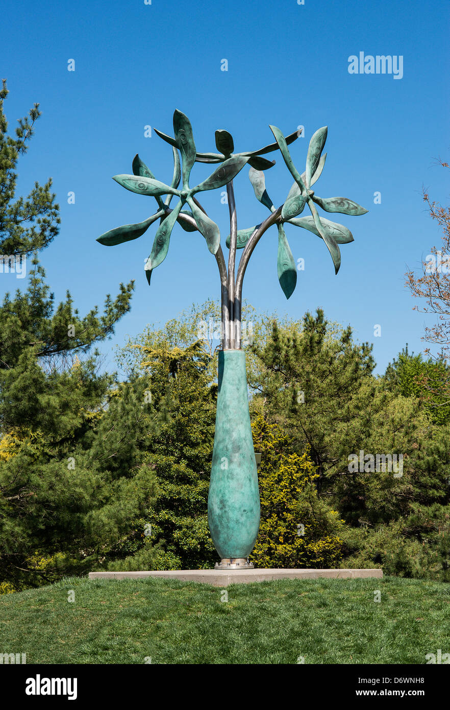 Flower sculpture, Grounds for Sculpture, Hamilton, New Jersey, USA Stock Photo