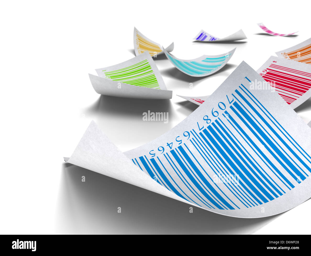 Multi Colored Bars Code multicolored bar codes over a white background right border of a page ...