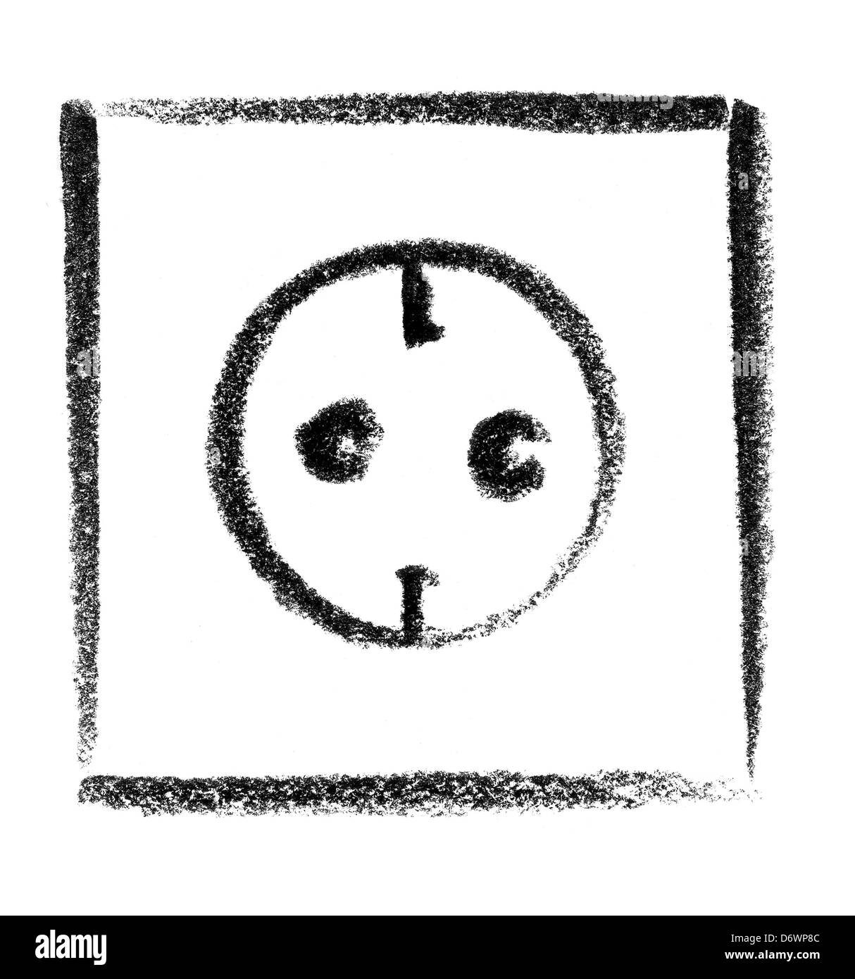 crayonsketched illustration of a electrical socket Stock Photo Alamy