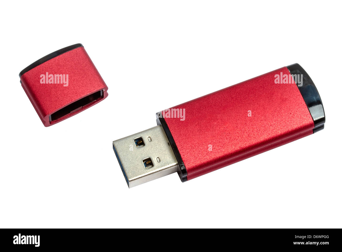 USB Flash Drive isolated on white Stock Photo