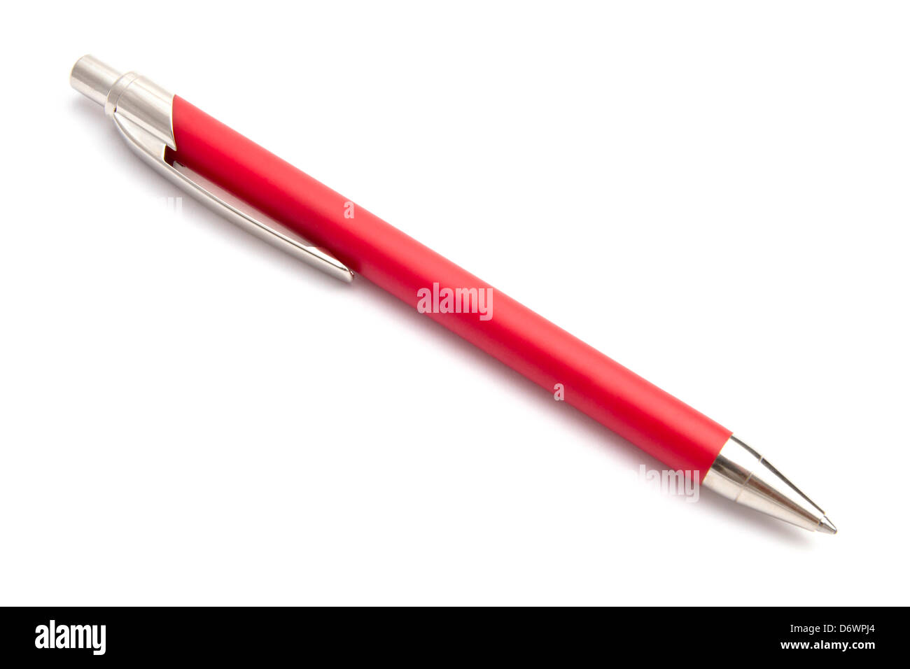 Red pen isolated on white background Stock Photo - Alamy