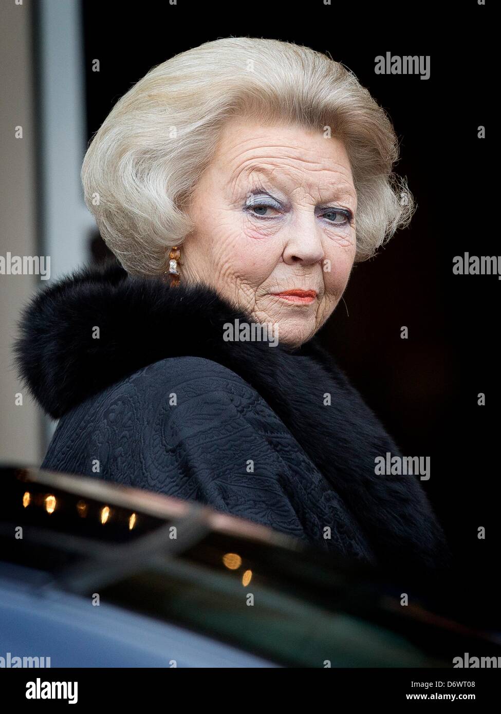 The Hague, The Netherlands. 23rd April, 2013. Queen Beatrix of The Netherlands attends the Koninginnedag concert (Queen's Day concert) at Royal Palace Noordeinde in The Hague, The Netherlands, 23 April 2013. Photo: Patrick van Katwijk/dpa/Alamy Live News Stock Photo
