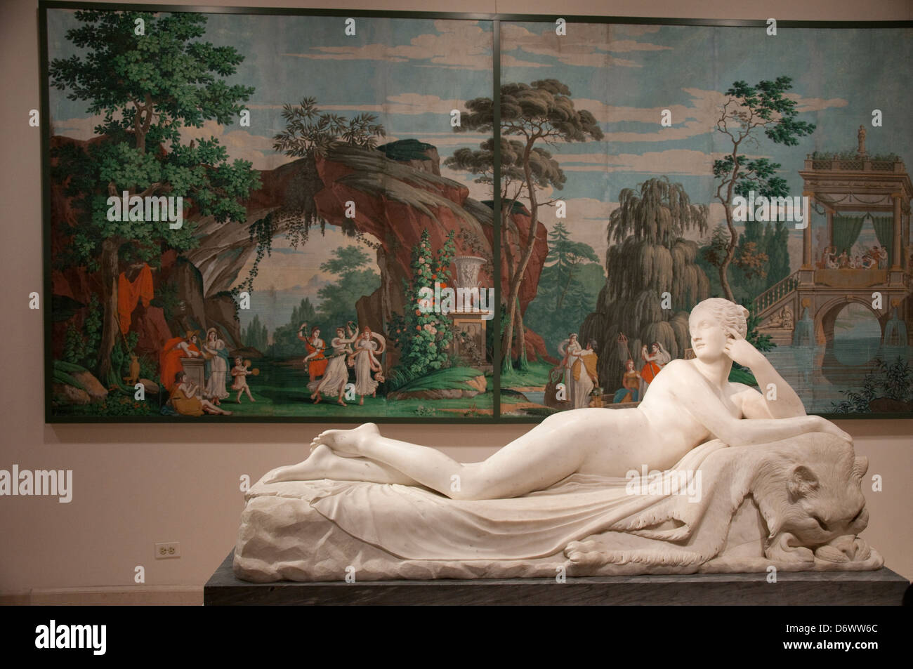Reclining Naiad in the Metropolitan Museum of Art, (Met) New York City USA Stock Photo