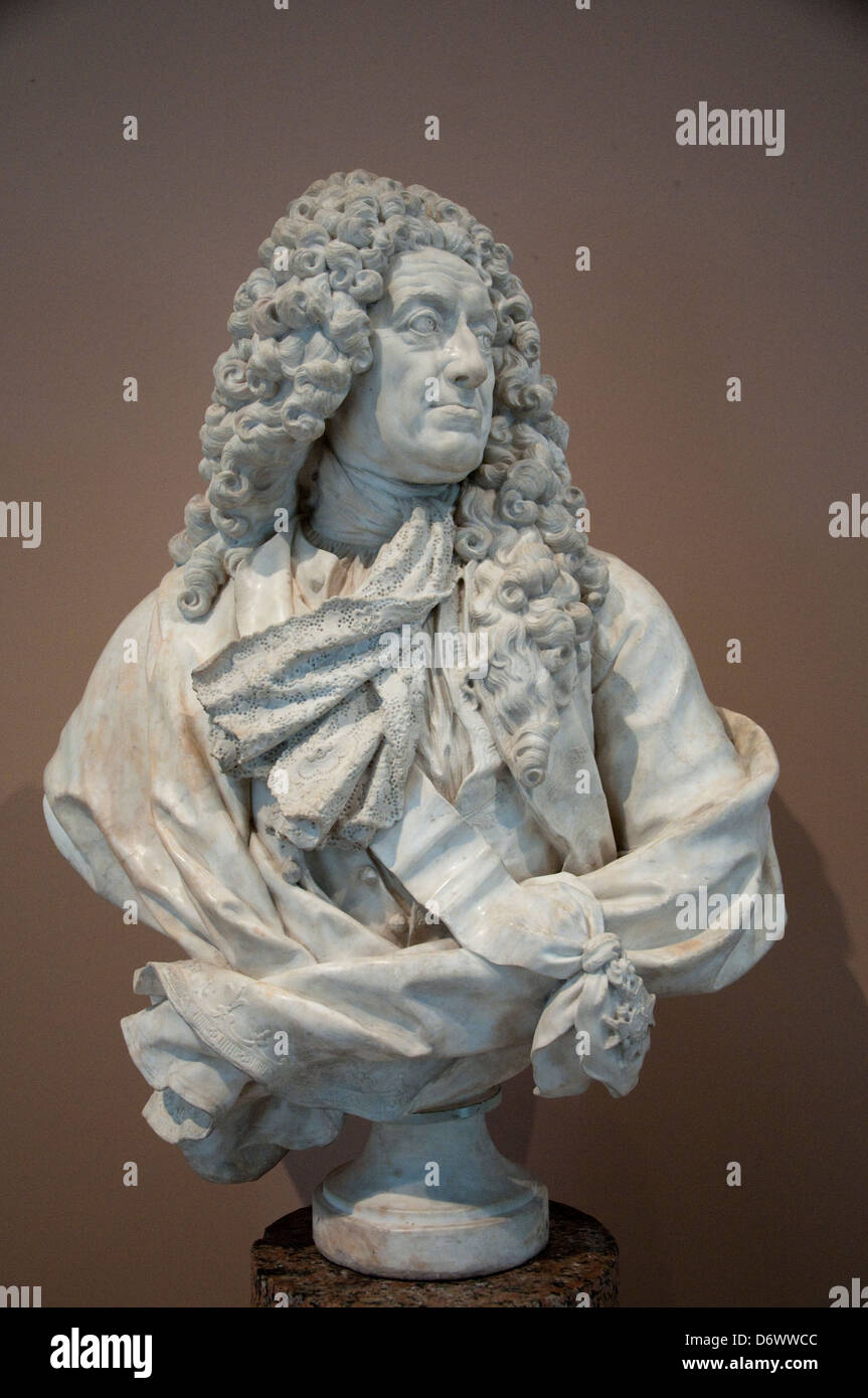 Bust of Samuel Bernard in the Metropolitan Museum of Art, (Met) New York City USA Stock Photo