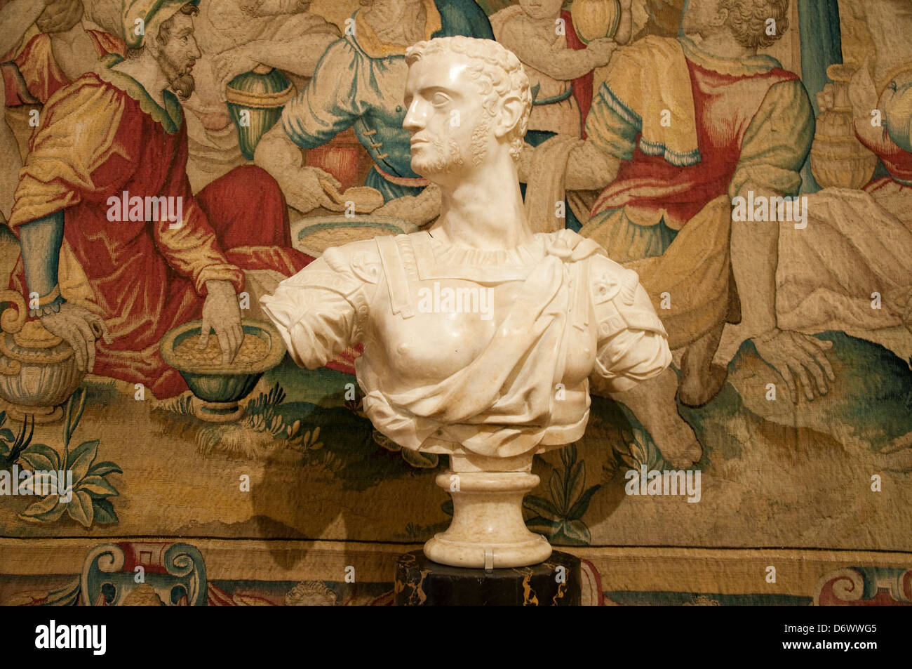 Bust of Cosimo I De' Medici, Duke of Florence in the Metropolitan Museum of Art, (Met) New York City USA Stock Photo