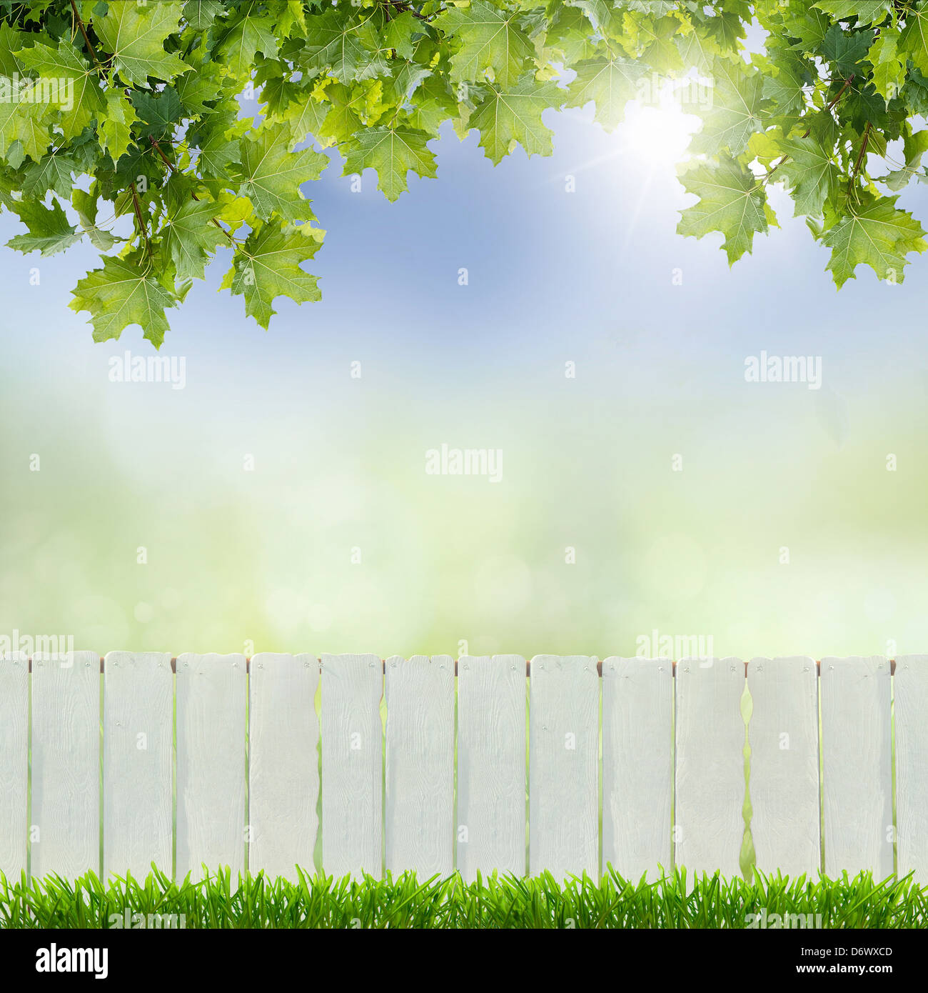 White fence hi-res stock photography and images - Alamy