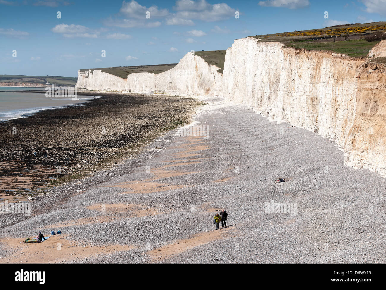 Low tide at Birling Gap in East Sussex Stock Photo - Alamy