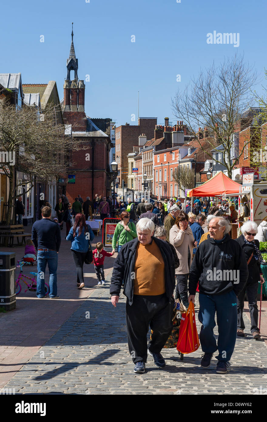 Shoppers in the town of Lewes. Stock Photo