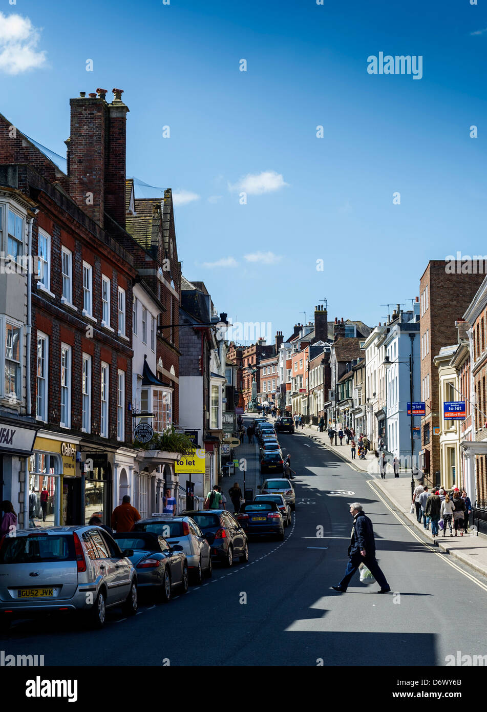 A street in Lewes in East Sussex. Stock Photo