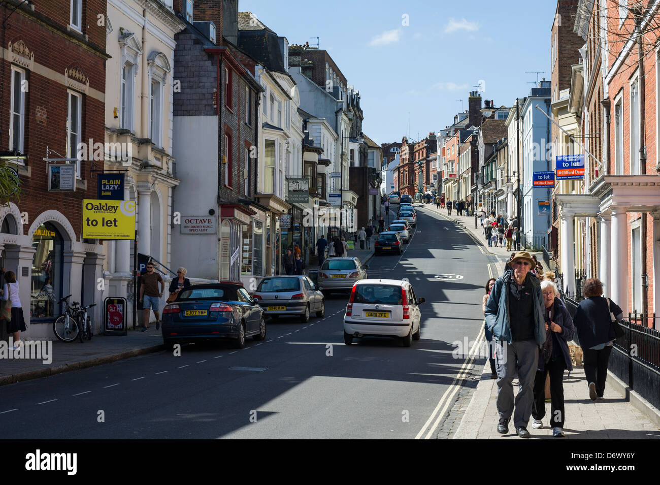 A street in Lewes in East Sussex. Stock Photo