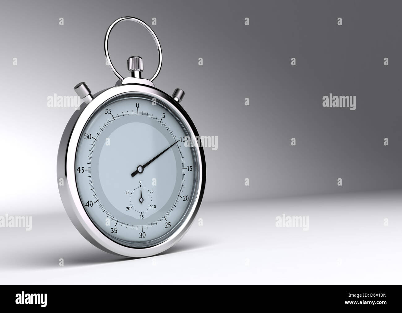 stopwatch over a grey background Stock Photo