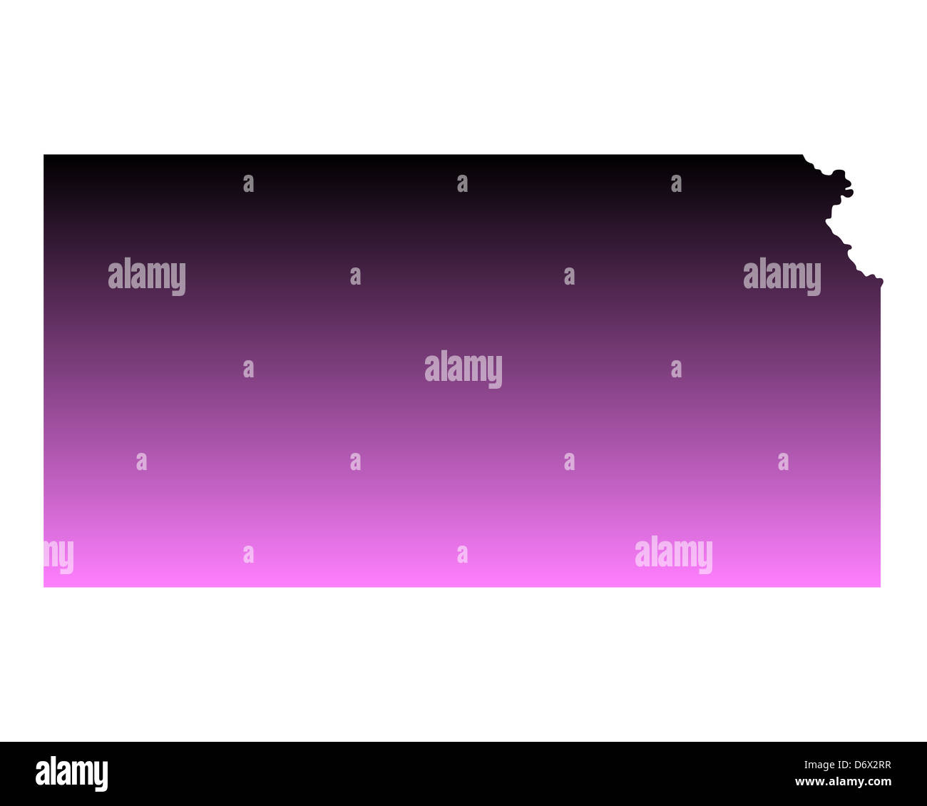 Map of Kansas Stock Photo Alamy