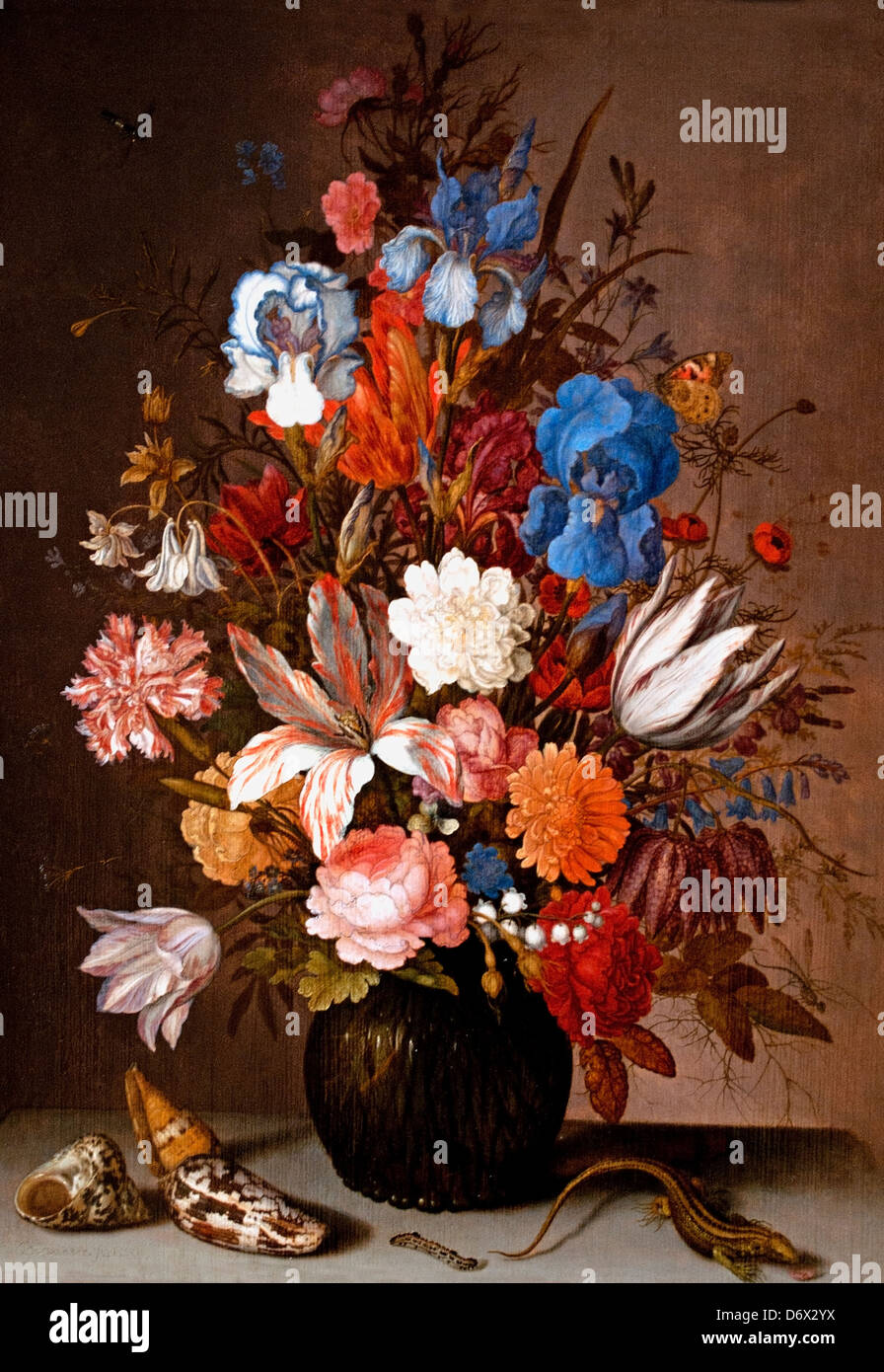 Still Live with flowers 1625 Balthasar van der Ast 1593-1657 Dutch Netherlands Stock Photo