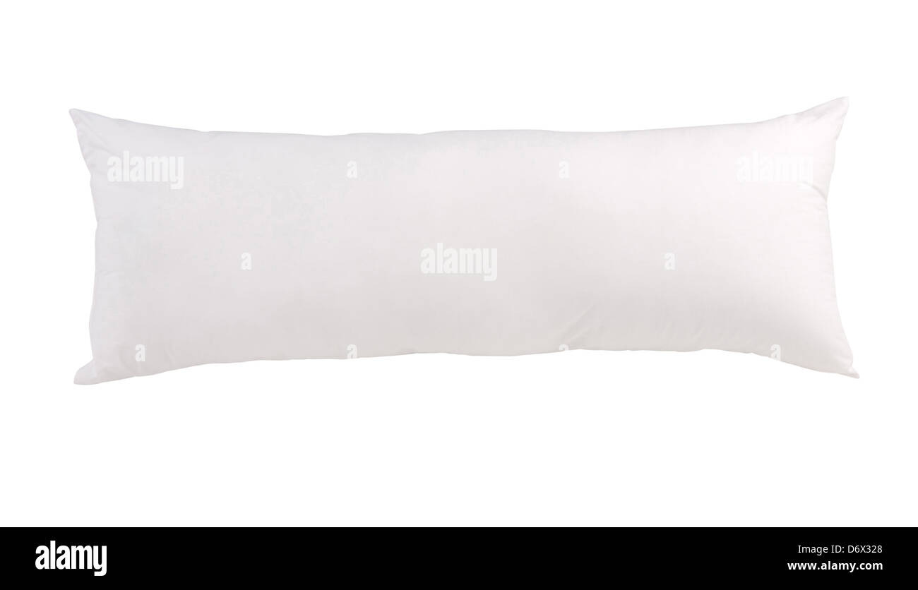 Big white bolster nice for bed time Stock Photo Alamy