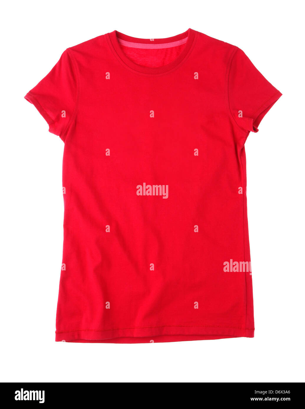 Red blank t-shirt for drawing picture, printing wording or photo Stock Photo