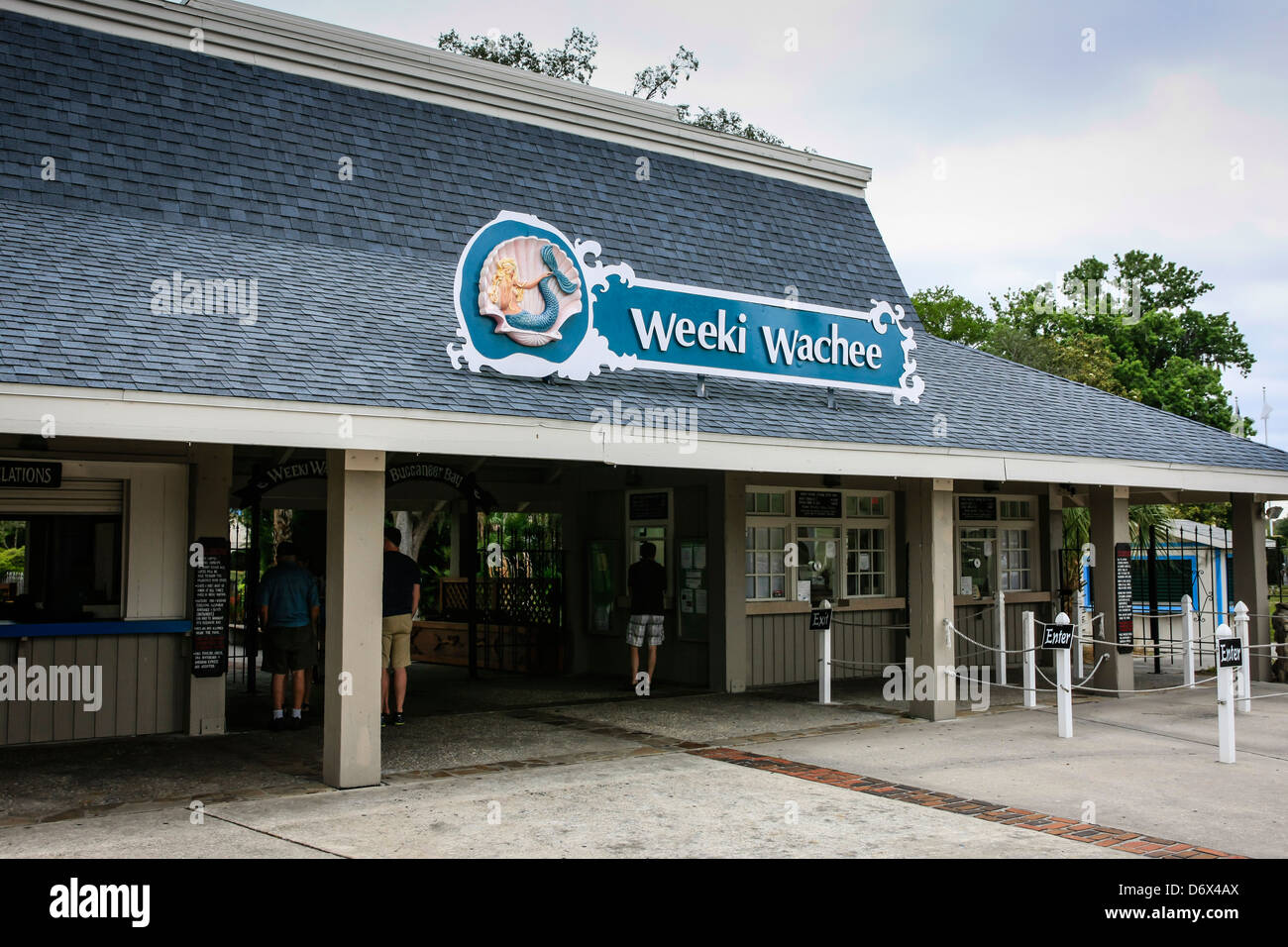 Entrance to the Weeki Wachee Springs Attraction in Florida Stock Photo