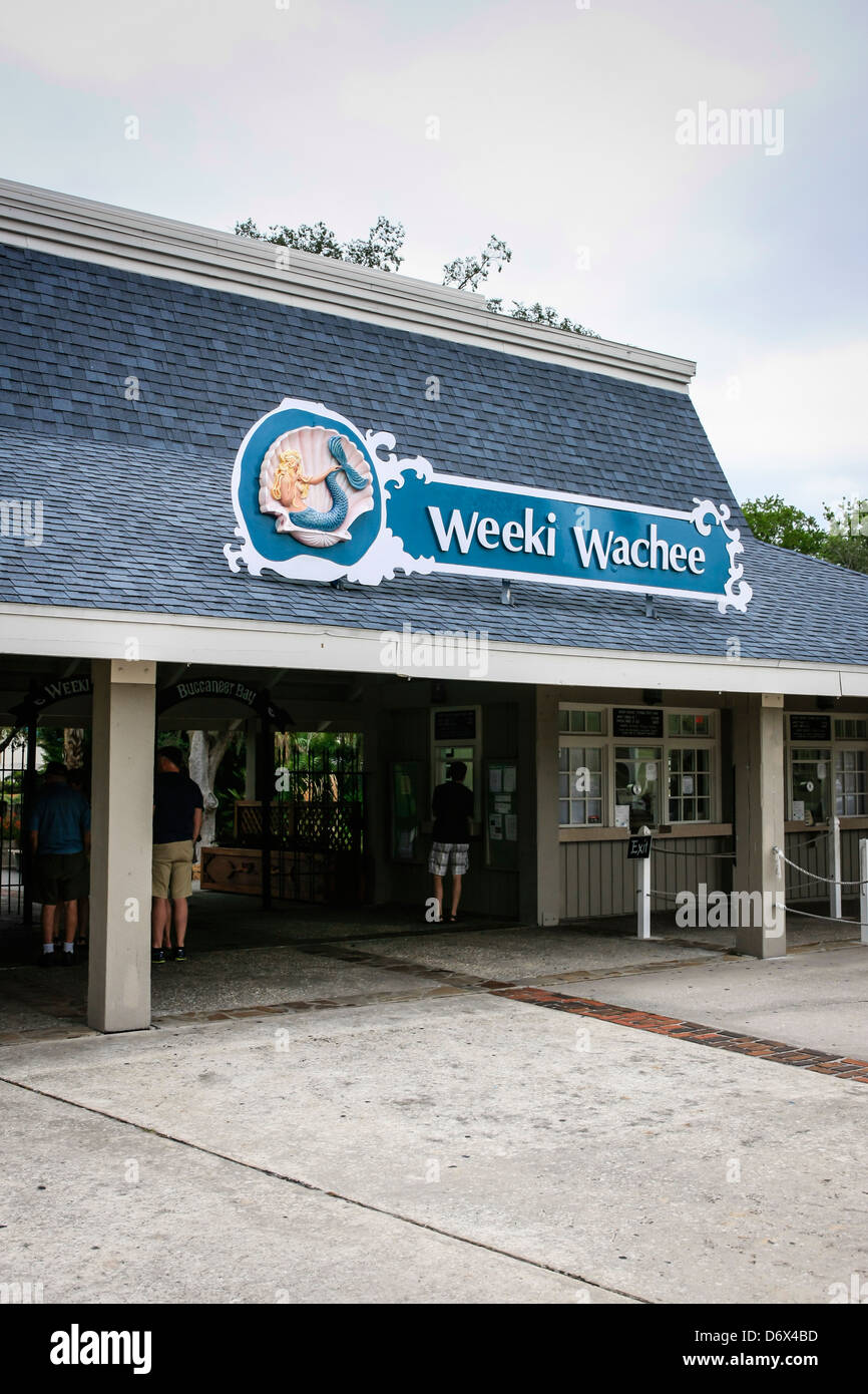 Entrance to the Weeki Wachee Springs Attraction in Florida Stock Photo