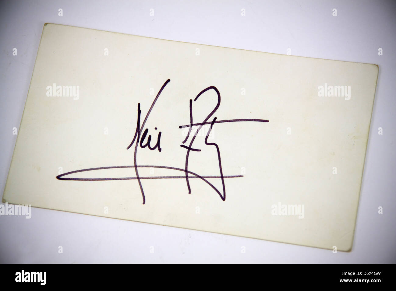 Autograph signature of Col Neil Armstrong Stock Photo