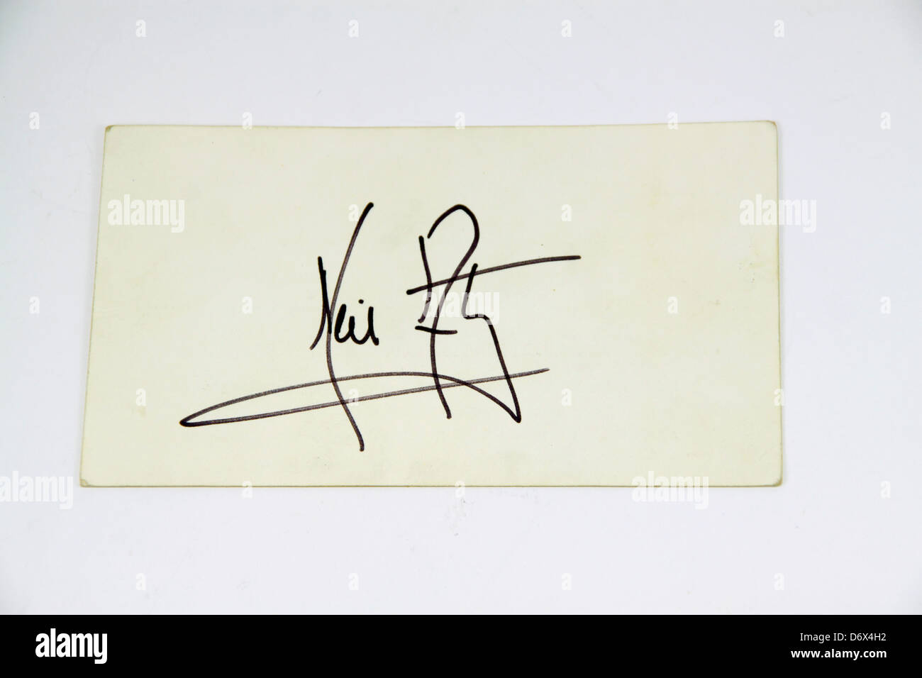 Autograph signature of Col Neil Armstrong Stock Photo