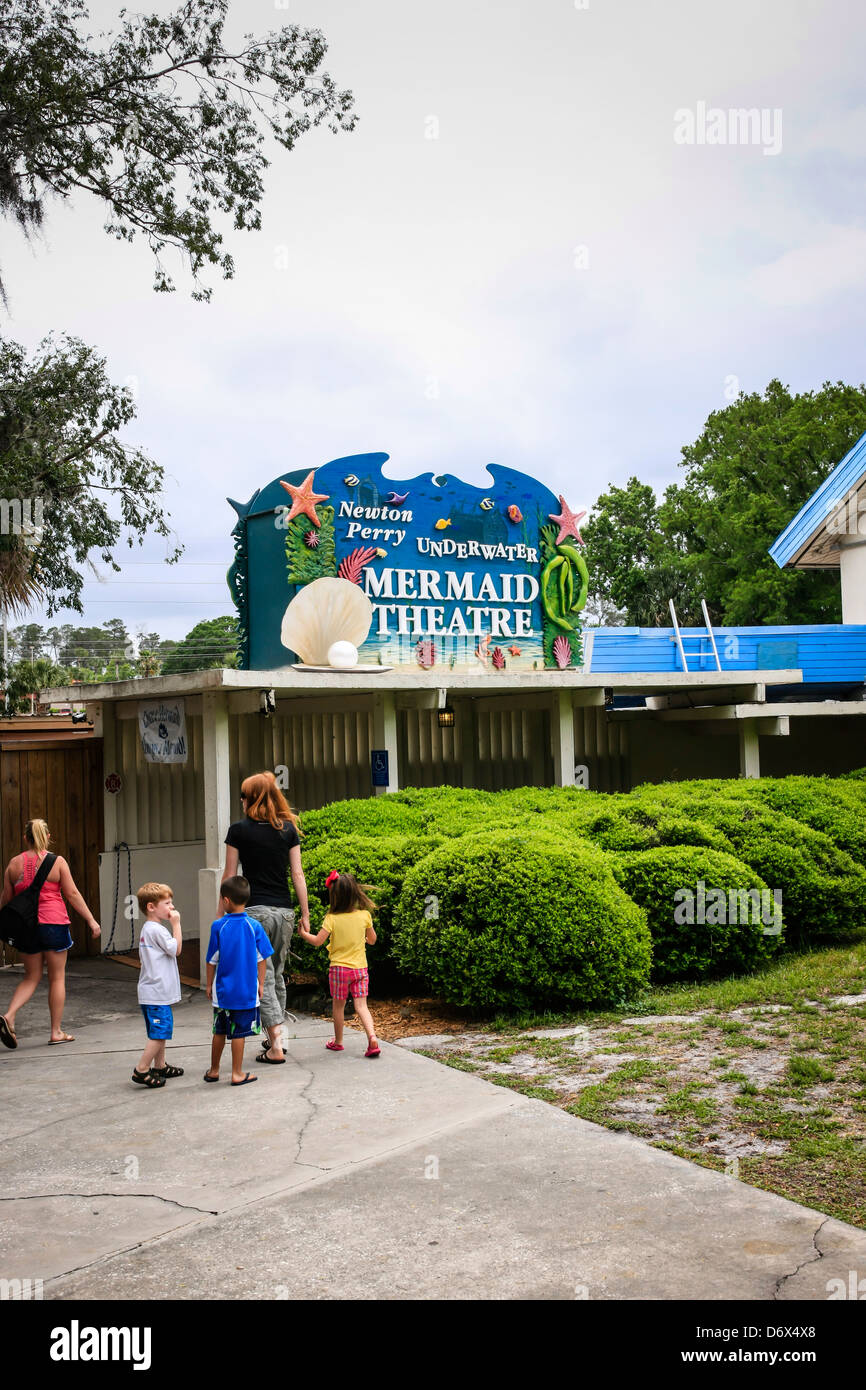 The Mermaid Theater at the Weeki Wachee Springs Attraction in Florida Stock Photo