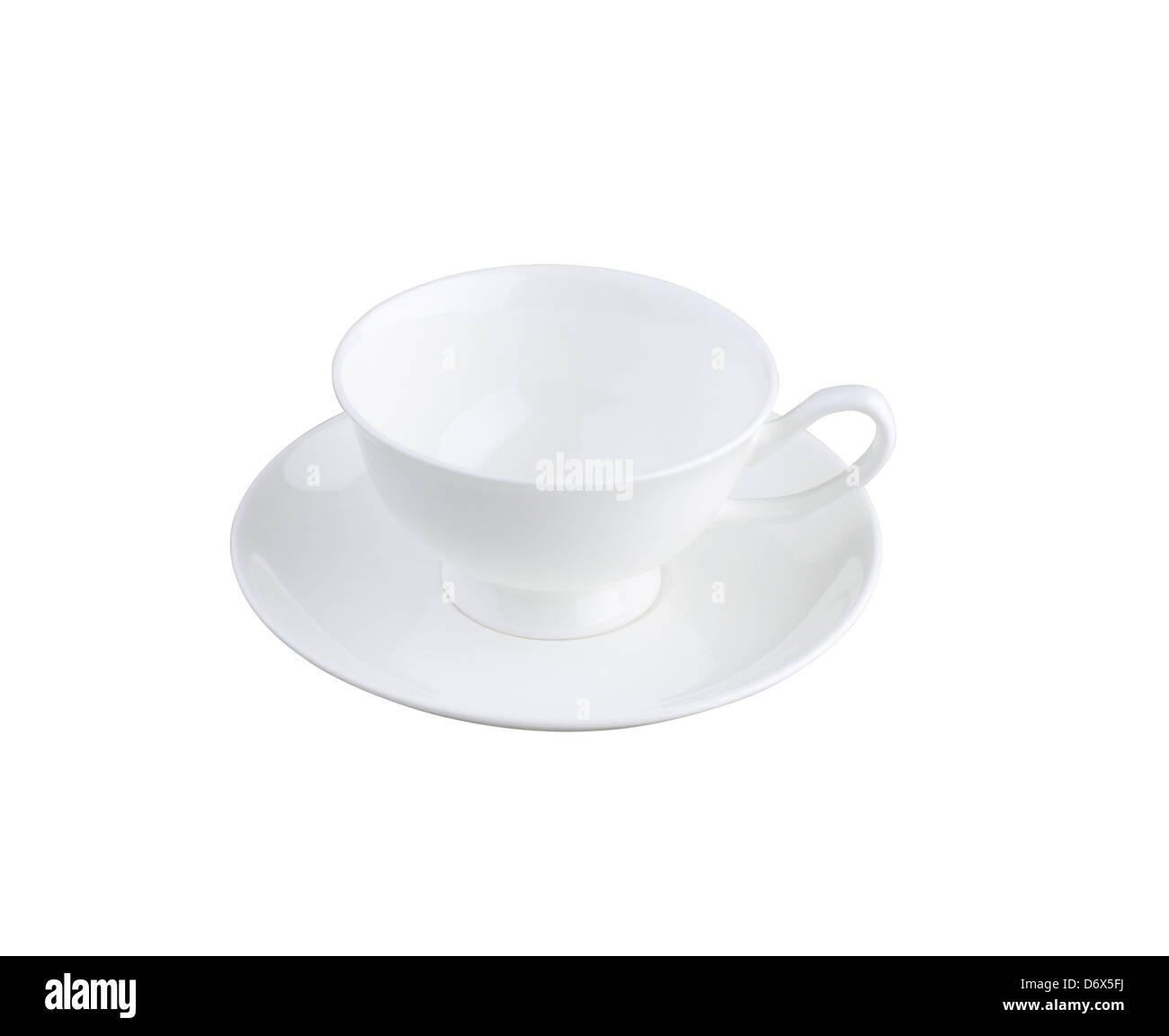 A beautiful porcelain tea or coffee cup with causer Stock Photo