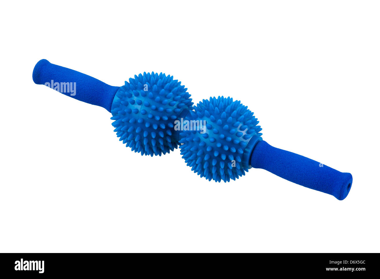 Rubber muscle massage tool for your muscle relaxation after exercise Stock Photo