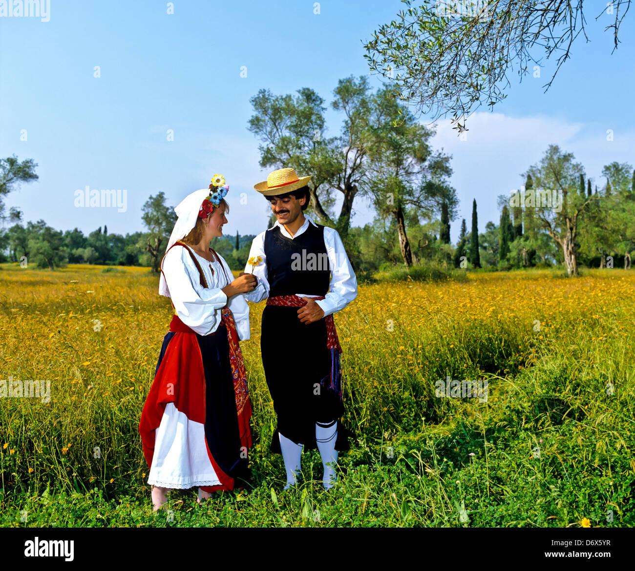 8575. Local dress, Corfu, Greece, Europe Stock Photo