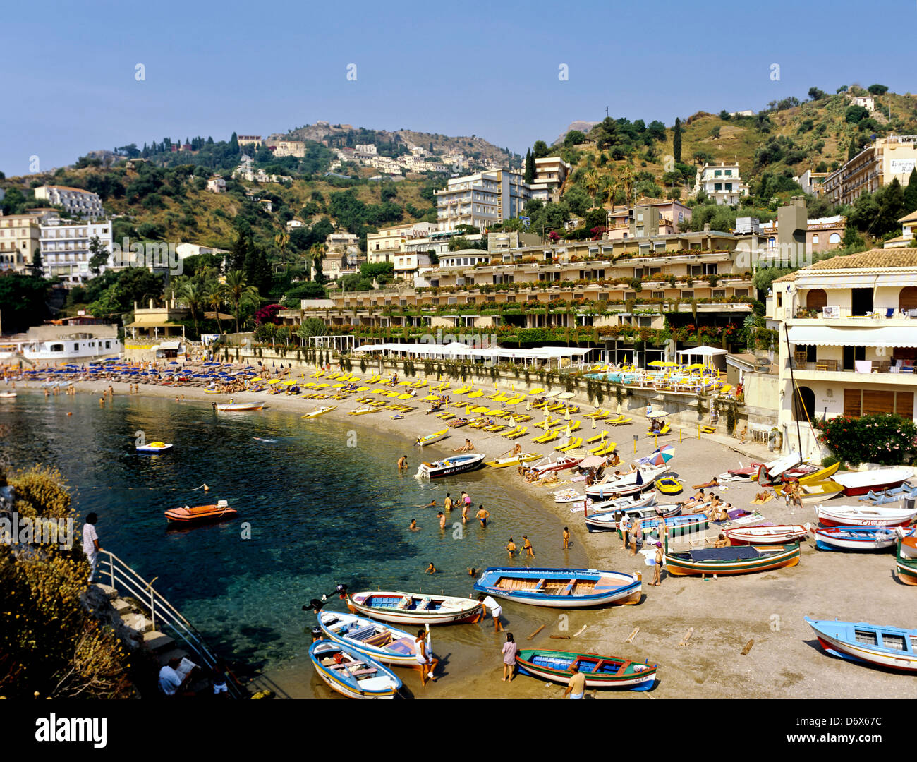 8584. Mazzaro Beach, Taormina, Sicily, Italy, Europe Stock Photo