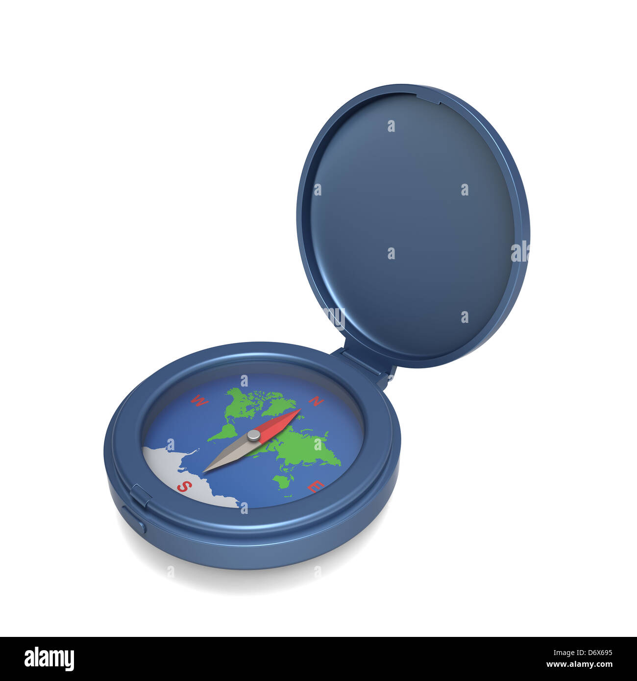 3D model of blue compass on white background Stock Photo - Alamy